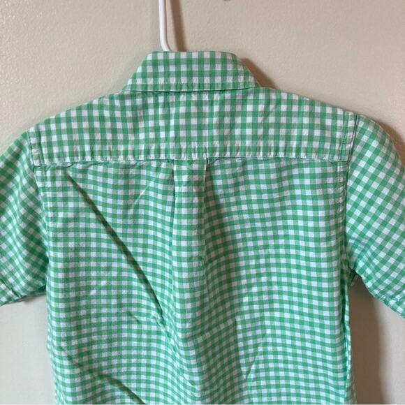 Ralph Lauren Green Gingham Shirt Boys Size 6 - Picture 5 of 7